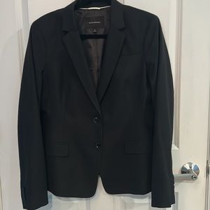 Banana Republic black two-button wool blazer size 14